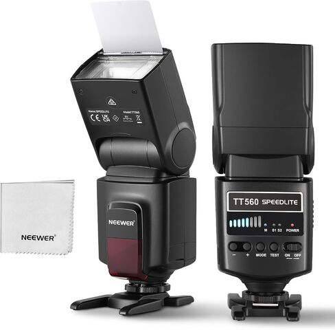 Neewer TT560 Flash Speedlite متوافق مع Canon Sony Nikon Panasonic Olympus Pentax وغيرها in Saudi Arabia
