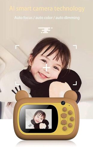 كاميرا Cartoon Smart Children Thermal Printing Digital Small Camera Camera Gift 2.4 بوصة ، 2400 واط ، وتصوير فوري (وردي) in Saudi Arabia