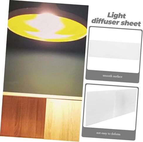 Mikikit Acrylic Lampshade Diffuser لأضواء السقف LED لوحة الظل ضوء شبه شفافة مع إضاءة ناعمة موحدة سهلة التآكل مواد مقاومة in Saudi Arabia
