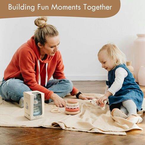 Moonkie Dinosaur Baby Toysing Toys | 7 قطع حلقات السيليكون للإغاثة التسنين | لعبة تعليمية للرضع والأطفال الصغار 6 أشهر+ | طفل ضروري in Kuwait