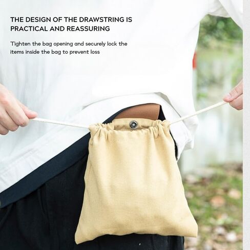 حقيبة علف قابلة للطي - كيس الفطر القشري مع السحب مع الرباط ومقطع الحزام - حقيبة خصر الحصاد في الهواء الطلق للفاكهة والمكسرات والبستنة والأدوات - كيس تخزين المشي لمسافات طويلة مضغوطة in Kuwait