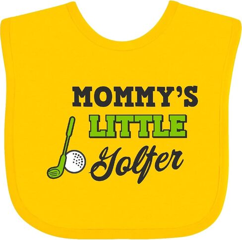inktastic Mommys Little Golfer with Golf Club and Ball Baby Bib in Saudi Arabia