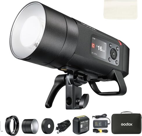 Godox AD400 Pro II Outdoor Flash Strobe, 400Ws Monolight with 2.4GHz Wireless X System, Bi-Color 30W Modeling Lamp, 1/27770s Flash Duration & 16-Color Indicators for Professional Photography in Saudi Arabia