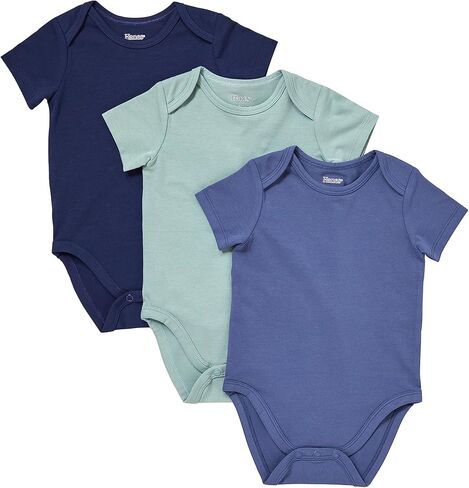 Hanes Unisex Baby Pure Comfort Short Sleeve Bodysuits, Infant Bodysuits, Boys & Girls, 3-pack in Saudi Arabia