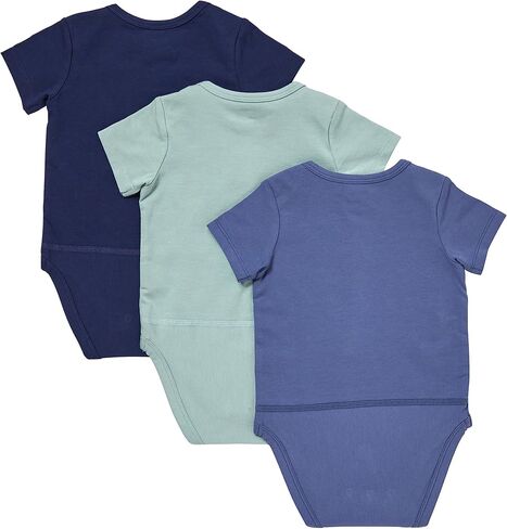 Hanes Unisex Baby Pure Comfort Short Sleeve Bodysuits, Infant Bodysuits, Boys & Girls, 3-pack in Saudi Arabia