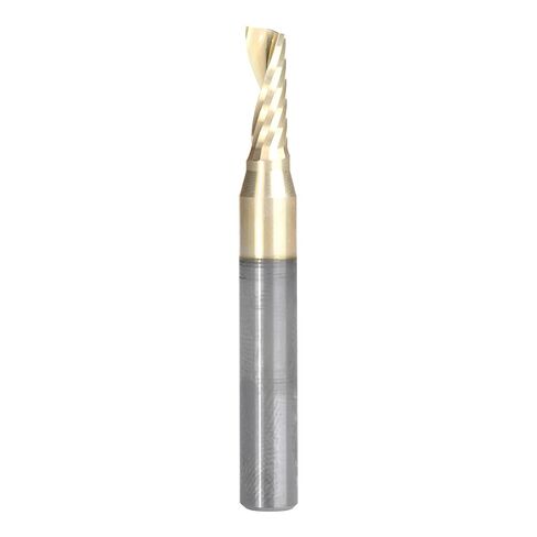 Amana Tool 57353-Z SC sciral o واحد من الناي المفرد المحسّن السطحي القطع الألمنيوم 3/16 D X 1/2 CH X 1/4 Shk x 2 inch طول جهاز التوجيه المطلي بـ ZRN طويل القامة in Saudi Arabia