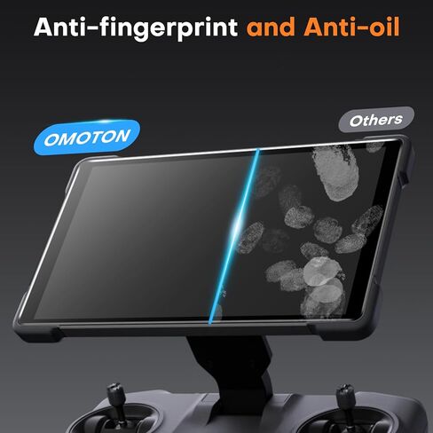 omoton 3 pack screen protector for dji rc pro 2 controller ، واقي شاشة الزجاج المقسّر مع تسهيل التثبيت لملحقات وحدة تحكم عن بعد DJI Mavic 4 Pro ، HD Clear/Sensitive Touch in Kuwait