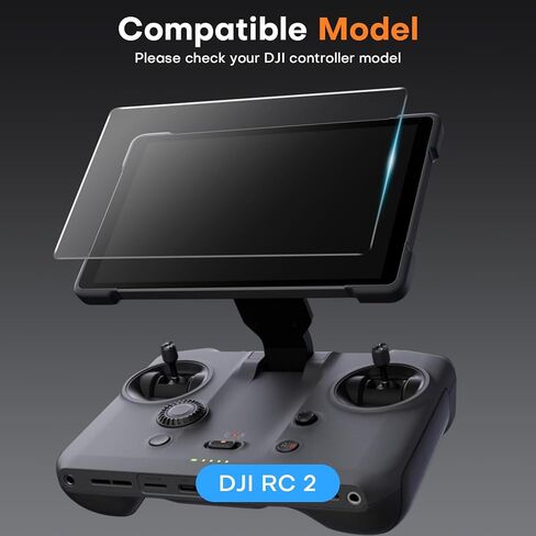omoton 3 pack screen protector for dji rc pro 2 controller ، واقي شاشة الزجاج المقسّر مع تسهيل التثبيت لملحقات وحدة تحكم عن بعد DJI Mavic 4 Pro ، HD Clear/Sensitive Touch in Kuwait