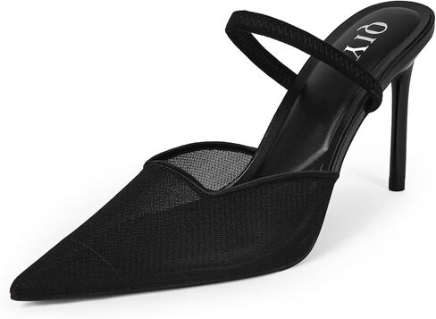 Mesh Heels for Women Pumps Closed Pointed Toe High Heels Stiletto Heeled Mules Sandals Dress Shoes in Saudi Arabia