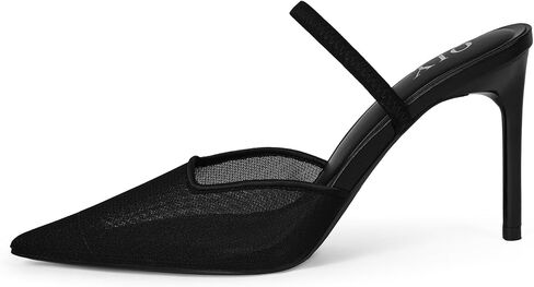 Mesh Heels for Women Pumps Closed Pointed Toe High Heels Stiletto Heeled Mules Sandals Dress Shoes in Saudi Arabia