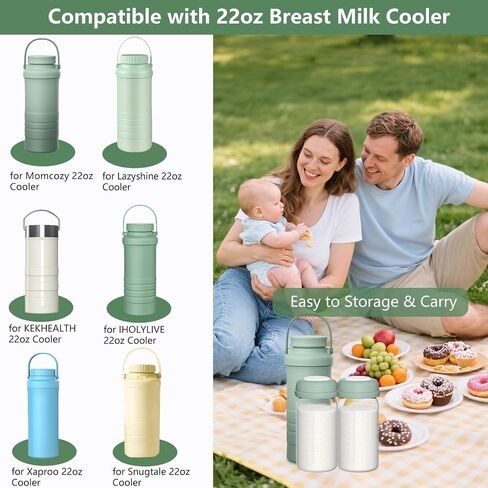 Breastmilk Storage Bottles Collection Bottles, 10oz Wide-Neck Breast Milk Container for Spectra S1 S2 SG Motif Luna Breast Pumps, Fit for 22oz Breast Milk Cooler & Fridge, PP Material, 2 Packs in Kuwait