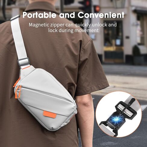 Carrying Bag X5 Travel Magnetic Quick Release Travel Case Chest Bag for DJI Osmo Pocket 3/ Mobile 7P for Insta360 X5 X4 X3 Flow 2 Go Ultra For Go pro Hero 13 12 11 MAX Accessories in Saudi Arabia