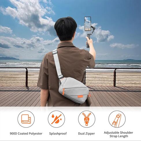 Carrying Bag X5 Travel Magnetic Quick Release Travel Case Chest Bag for DJI Osmo Pocket 3/ Mobile 7P for Insta360 X5 X4 X3 Flow 2 Go Ultra For Go pro Hero 13 12 11 MAX Accessories in Saudi Arabia
