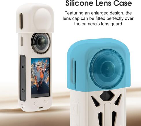 علبة تغطية السيليكون لـ Insta360 x5 ، واقي Cap Cap Soft Soft Cap Case All-Round لإكسسوارات Insta 360 X5 مع حزام معصم ، ومقاوم للصدمات ، وملاءمة دقيقة ، وموانئ شحن يمكن الوصول إليها (أسود) in Kuwait