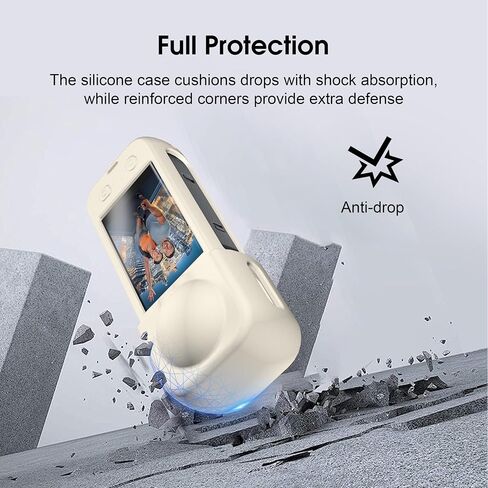 علبة تغطية السيليكون لـ Insta360 x5 ، واقي Cap Cap Soft Soft Cap Case All-Round لإكسسوارات Insta 360 X5 مع حزام معصم ، ومقاوم للصدمات ، وملاءمة دقيقة ، وموانئ شحن يمكن الوصول إليها (أسود) in Kuwait