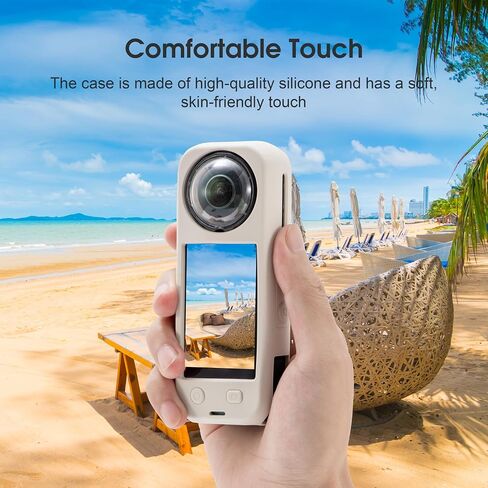 علبة تغطية السيليكون لـ Insta360 x5 ، واقي Cap Cap Soft Soft Cap Case All-Round لإكسسوارات Insta 360 X5 مع حزام معصم ، ومقاوم للصدمات ، وملاءمة دقيقة ، وموانئ شحن يمكن الوصول إليها (أسود) in Kuwait
