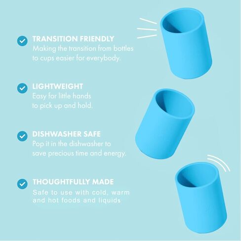 Avanchy Silicone Training Cup – 12 oz Open Cup for Toddlers and Infants – Ideal for Baby Led Weaning and Transitioning from Bottles, Orange in Saudi Arabia