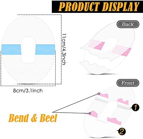 Shower Waterproof Patch Freestyle Transparent Adhesive Patches Waterproof Sensor Covers Precut Clear Protection Stickers Clear CGM Overpatch Tape Without Hole, Blue and Pink (60 Packs) in Kuwait