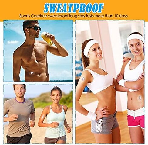 Shower Waterproof Patch Freestyle Transparent Adhesive Patches Waterproof Sensor Covers Precut Clear Protection Stickers Clear CGM Overpatch Tape Without Hole, Blue and Pink (60 Packs) in Kuwait