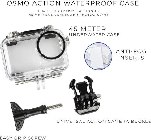 40M / 120FT Waterproof Underwater Case Protective Housing Mount for DJI Osmo Action in Saudi Arabia