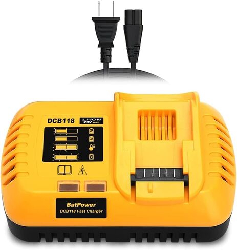 DCB118 Rapid Charger for DEWALT 20V MAX/60V MAX Batteries | Fast Charging 4Ah-15Ah | UL Listed​ in Saudi Arabia