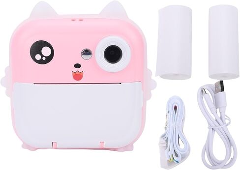 Instant Print Camera, 2 Roll Print Paper, Dual Lens 24MP Digital Camera, 32GB Card, for Kids in Saudi Arabia