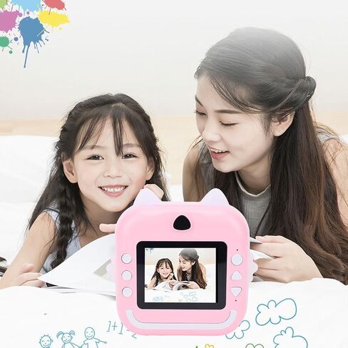 Instant Print Camera, 2 Roll Print Paper, Dual Lens 24MP Digital Camera, 32GB Card, for Kids in Saudi Arabia