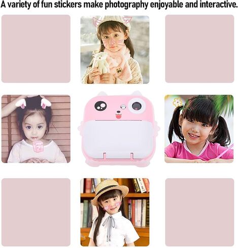 Instant Print Camera, 2 Roll Print Paper, Dual Lens 24MP Digital Camera, 32GB Card, for Kids in Saudi Arabia