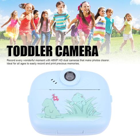 RiToEasysports Instant Print Camera, 32GB Memory Card Lanyard 1100mAh 48MP Digital Instant Print Camera for Outdoor Travel in Saudi Arabia