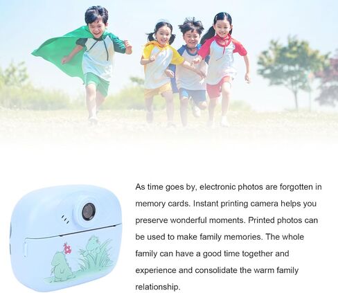 RiToEasysports Instant Print Camera, 32GB Memory Card Lanyard 1100mAh 48MP Digital Instant Print Camera for Outdoor Travel in Saudi Arabia
