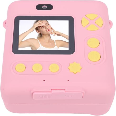 RiToEasysports Instant Print Camera, Portable Digital 1080p HD Double Lens Instant Print Camera for Outdoor Game Travel in Saudi Arabia