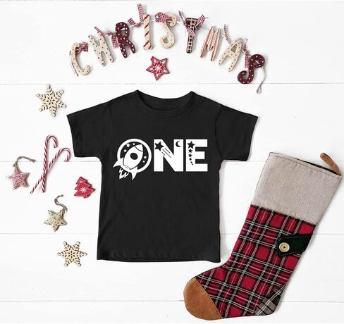 هيوستن لدينا قميص عمره سنة واحدة ، أول رحلة حول ساحة الشمس موضوع الطفل الأول عيد ميلاد مطابقة للقمصان العائلية in Kuwait