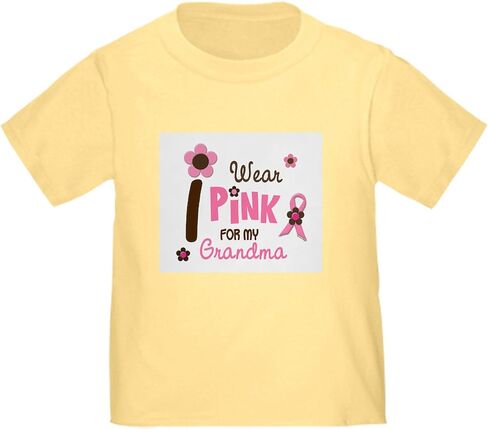 CafePress I Wear Pink for My Grandma 12 Toddler T Shi Cute Toddler Graphic Tee, 100% Cotton in Saudi Arabia