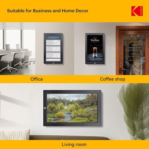 Kodak 23.8 "X-Large Wifi Digital Picture Frame-1920x1080 عرض IPS FHD مع تخزين 32 جيجا بايت ، دوار تلقائي ، التحكم عن بُعد ، جدار قابل للتركيب ، متوافق مع Alexa ، للعائلة in Kuwait