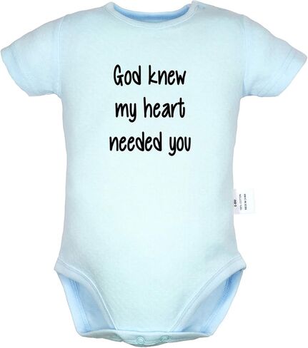 iDzn Pack of 2, God knew my heart needed you & I am Proof God Answers Prayers Funny Romper Baby Bodysuit Infant Kids Jumpsuit in Saudi Arabia
