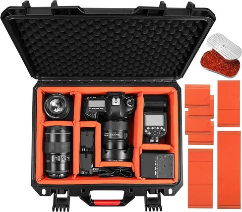 Camera Hard Cases DSLR SLR عدسات مقاومة للماء IP67 من أجل حماية السفر لـ DJI Mavic 4 Pro/Air Dones for GoPro Hero 13 12 11 10 Accessories (فقط الحالة) 16.2x12.8x7inch in Kuwait