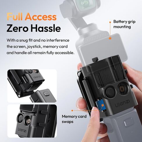 Ulanzi PK15 Magnetic Mount متوافق مع DJI Osmo Pocket 3 يجب أن تكون الملحقات ، Pocket 3 CASE STAND STAND HANDROAN in Kuwait