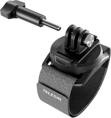 TELESIN Upgraded Wrist Strap, 360 Rotation Arm Plam Ankle Mount Band Holder Cycling Mount for GoPro Max Hero 13 12 11 10 9 8 7 Black, Insta360 One R X2 Go3 DJI Osmo Action 5 Pro 4 3 Camera Accessories in Saudi Arabia