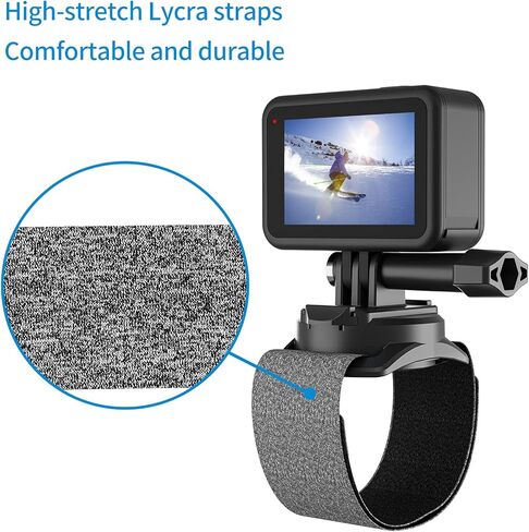 TELESIN Upgraded Wrist Strap, 360 Rotation Arm Plam Ankle Mount Band Holder Cycling Mount for GoPro Max Hero 13 12 11 10 9 8 7 Black, Insta360 One R X2 Go3 DJI Osmo Action 5 Pro 4 3 Camera Accessories in Saudi Arabia