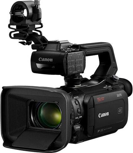 Canon XA70 UHD 4K30 Camcorder with Dual-Pixel Autofocus w/ 2 Pc 64GB Memory Cards + Case + Tripod + Led Video Light + Filters & More (Renewed) in Saudi Arabia