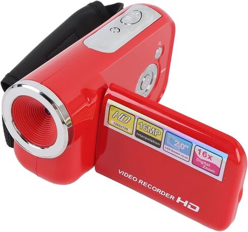 كاميرا فيديو رقمية Cuifati 1080p ، كاميرا Vlogging 16 ميجابكسل مع شاشة ملونة 2 بوصة ، 16x Zoom Anti Compact Digital Camcorder ، لسجل نمو الحرم الجامعي (أسود) in Kuwait