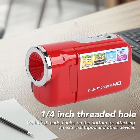 كاميرا فيديو رقمية Cuifati 1080p ، كاميرا Vlogging 16 ميجابكسل مع شاشة ملونة 2 بوصة ، 16x Zoom Anti Compact Digital Camcorder ، لسجل نمو الحرم الجامعي (أسود) in Kuwait
