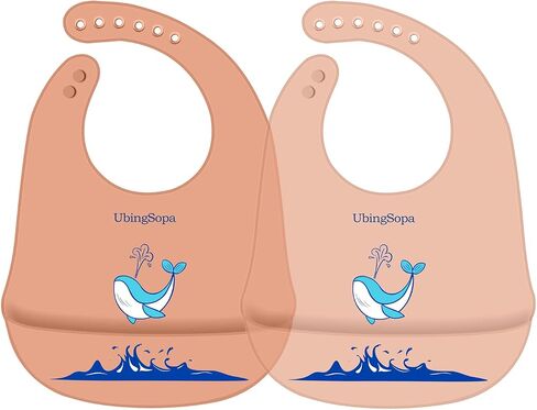 Silicone Baby Bibs – Adjustable, Soft, Waterproof & Durable, with Large Food-Catching Pocket, Feeding-Friendly in Saudi Arabia