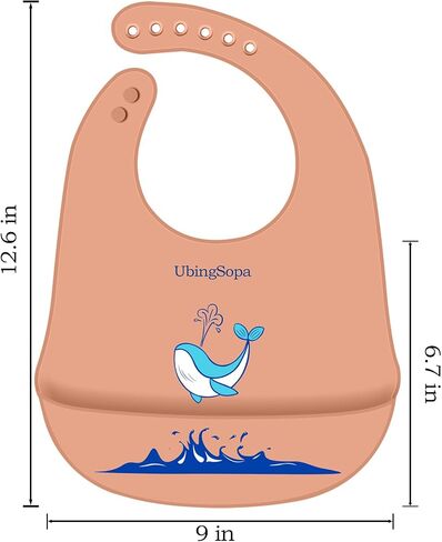 Silicone Baby Bibs – Adjustable, Soft, Waterproof & Durable, with Large Food-Catching Pocket, Feeding-Friendly in Saudi Arabia