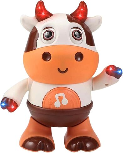 Dancing Cow Toy for Babies - بقرة أفخم كهربائية مع أغاني وحركات ممتعة ، لعبة تفاعلية للطفل للطفل ، هدايا صغيرة من الأطفال الصغار والتعلم الحسي in Saudi Arabia