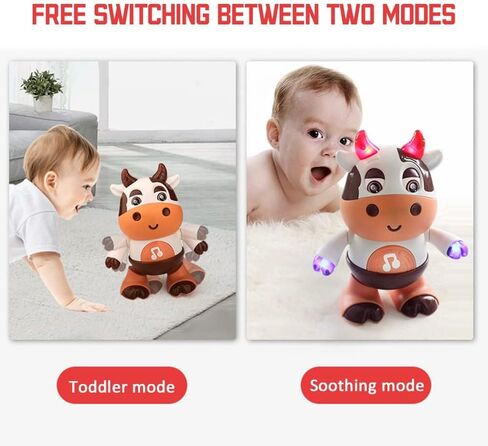 Dancing Cow Toy for Babies - بقرة أفخم كهربائية مع أغاني وحركات ممتعة ، لعبة تفاعلية للطفل للطفل ، هدايا صغيرة من الأطفال الصغار والتعلم الحسي in Saudi Arabia