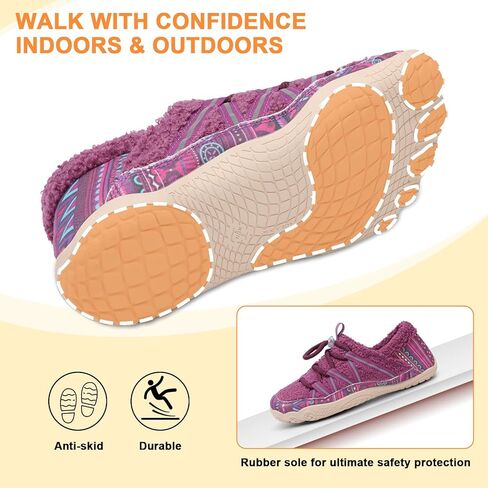 RELXFEET WIND WIDE WIDTH SLIPPERS FORRY FURRY BAREFOOT HOUS in Kuwait