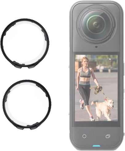حارس العدسة لـ Insta360 x5 ، واقي العدسات الدوارة 9H الزجاجي المقسى مضاد للطبقة AR غطاء العدسة المقاومة للخدش لملحقات كاميرا Acta360 X5 in Kuwait