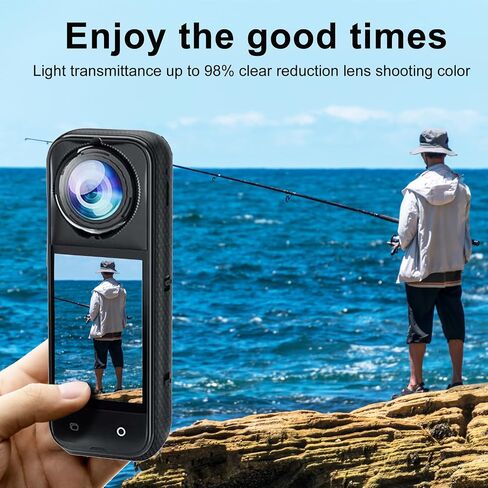 حارس العدسة لـ Insta360 x5 ، واقي العدسات الدوارة 9H الزجاجي المقسى مضاد للطبقة AR غطاء العدسة المقاومة للخدش لملحقات كاميرا Acta360 X5 in Kuwait