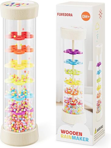 Rainmaker Toy,Montessori Toys for 0+ Year Old,Baby Wooden Sensory Development Toy,Christmas Birthday Gift for Baby Infant-7.7 Inch in Saudi Arabia